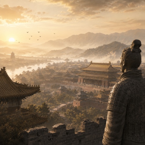 Chinese history featuring ancient dynasties, historical sites, and Chinese civilization