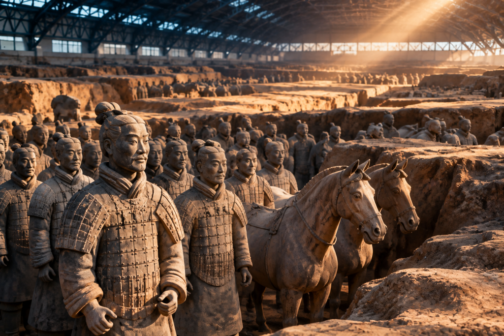 The Terracotta Army of Qin Shi Huang in Xi'an